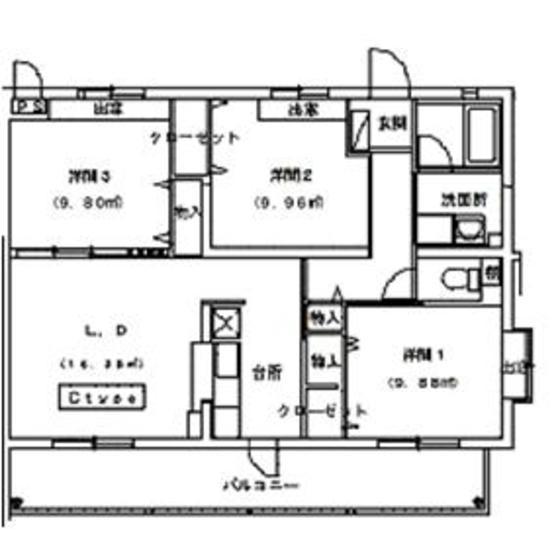 SVASTA(3LDK/3階)の間取り写真