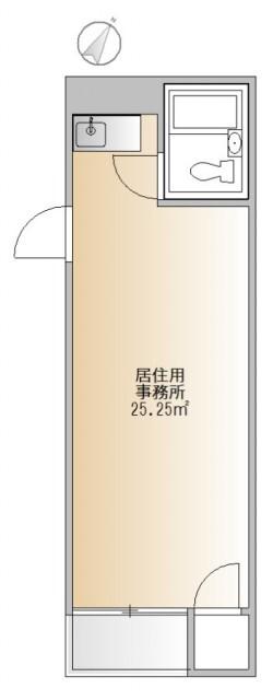 都営浅草線 人形町駅 徒歩3分 事務所可 外国籍可 7階(ワンルーム/7階)の間取り写真