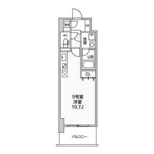 グレンパーク新大阪II(1K/8階)の間取り写真
