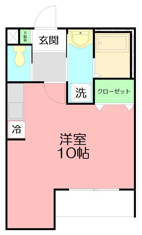 ARUKA 022(ワンルーム/1階)の間取り写真