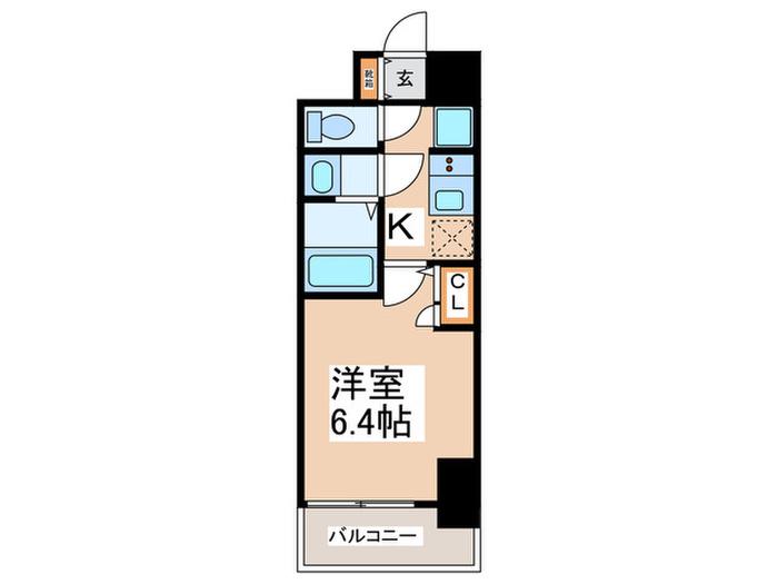 S-RESIDENCE堺湊駅前AZURE(1K/3階)の間取り写真