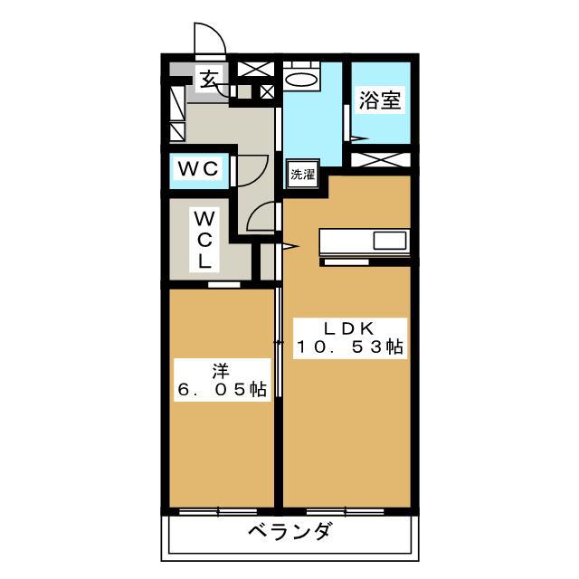 オアゾ桜台II(1LDK/1階)の間取り写真