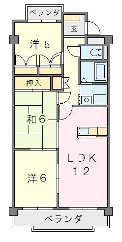 エトワールつかさ(3LDK/1階)の間取り写真