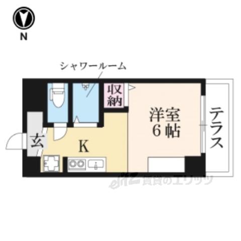 きんこん館(ワンルーム/1階)の間取り写真