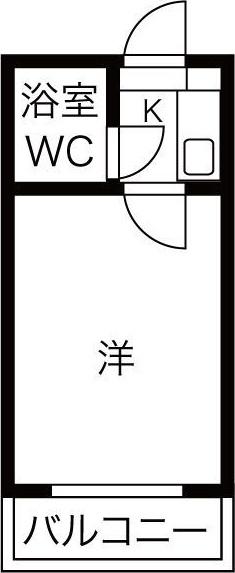 レジデンスカープ厚木(1K/3階)の間取り写真