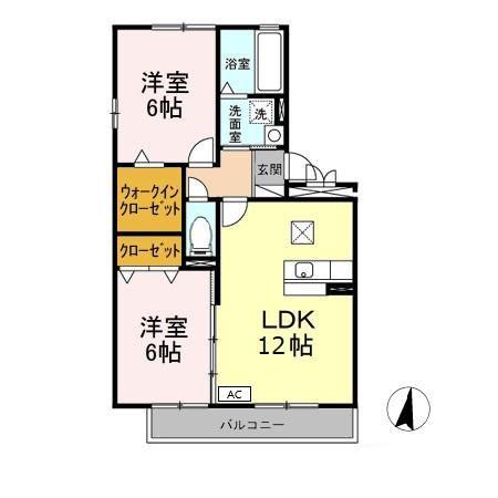 サンドリーム(2LDK/1階)の間取り写真