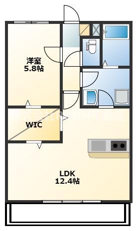 LIEN SAUT(1LDK/7階)の間取り写真
