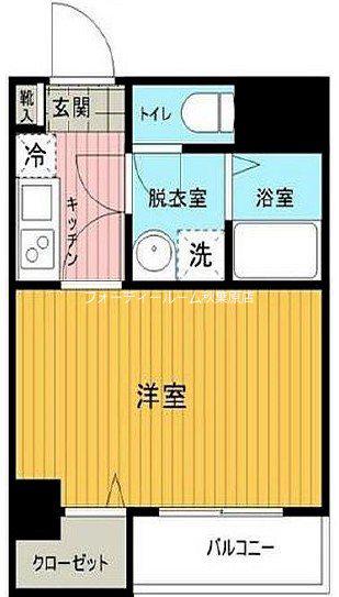 スカイコート銀座東第2(1K/3階)の間取り写真