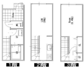 MOK-TERRACE 三郷(1LDK/1階)の間取り写真