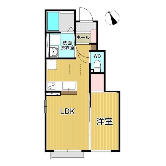 ハイムメゾン八木山南(1LDK/1階)の間取り写真