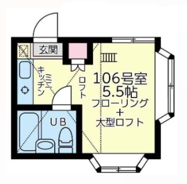ネオステージ妙蓮寺壱番館(ワンルーム/1階)の間取り写真