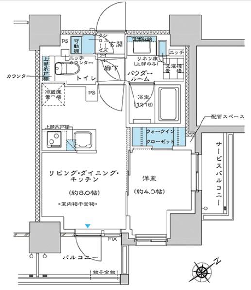 ウィルテラス板橋(1LDK/7階)の間取り写真
