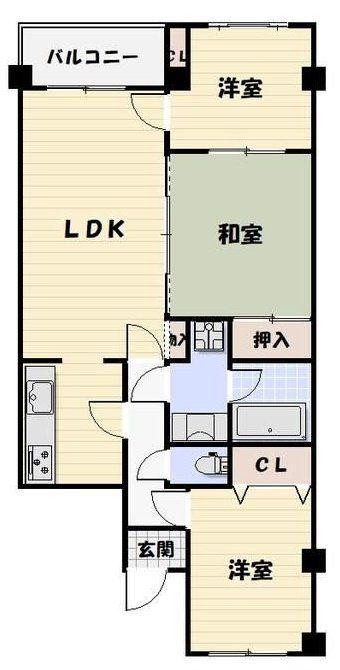 アドバンス新検見川(3LDK/2階)の間取り写真
