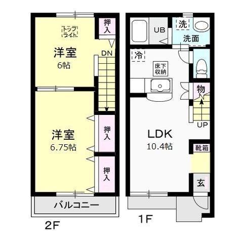 SOPHIA(2LDK/1階)の間取り写真
