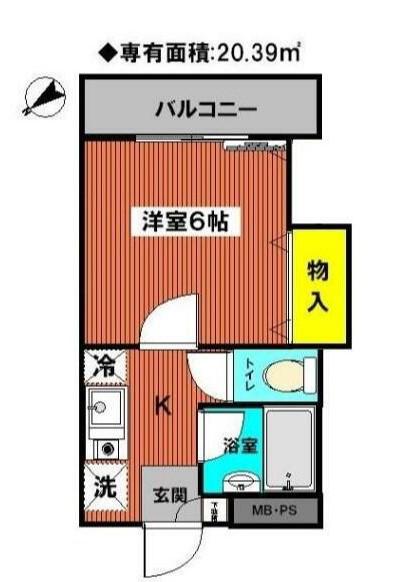 トーワマンション(1K/3階)の間取り写真
