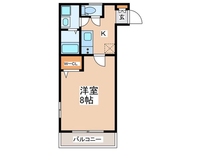 エールコート(1K/3階)の間取り写真