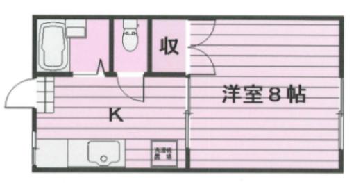 パールハイツ(1K/1階)の間取り写真