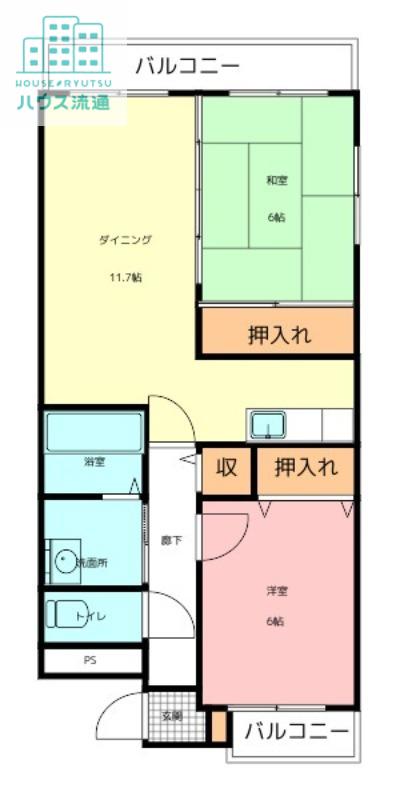 コート・ラミティエ(2LDK/3階)の間取り写真