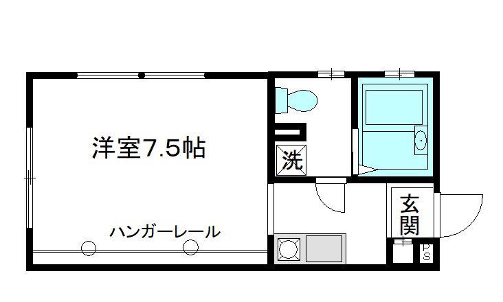 ハイツマイウェイ(1K/1階)の間取り写真
