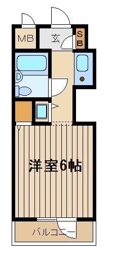ウィンベルソロ大泉学園第一(ワンルーム/5階)の間取り写真