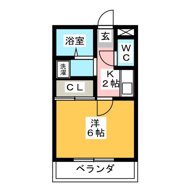マンションミルキー(1K/1階)の間取り写真