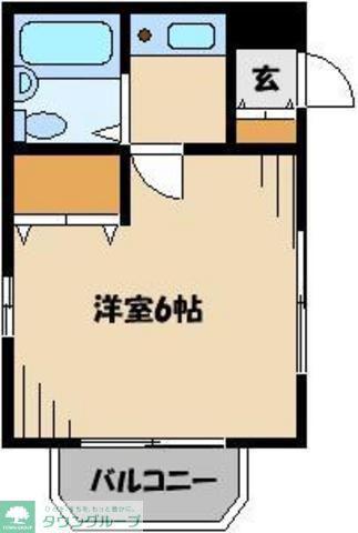 ベルメゾン春日部(1K/3階)の間取り写真