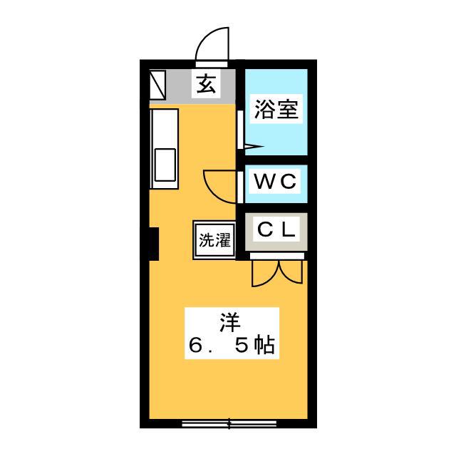 GRAND CIMA(ワンルーム/1階)の間取り写真