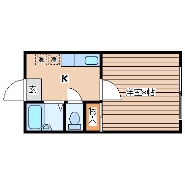 ハイム ハヤマ(1K/2階)の間取り写真
