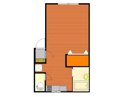 メゾンレッド&グリーン(ワンルーム/1階)の間取り写真