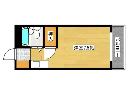 PETIT PAS舟入(ワンルーム/9階)の間取り写真
