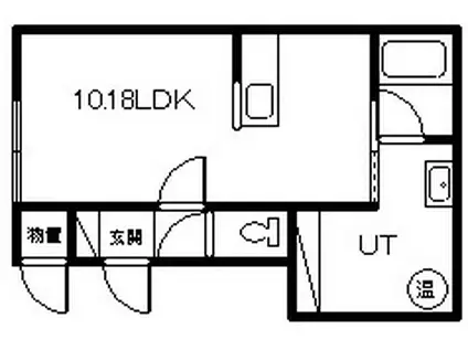 ガルル I・II(1K/2階)の間取り写真