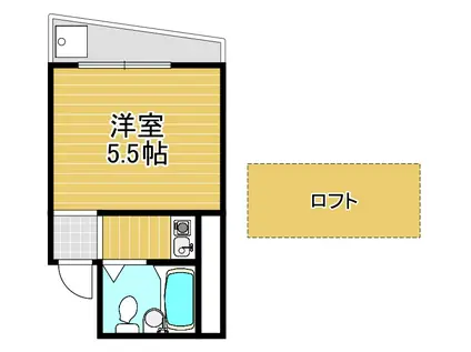 フォンタル西板持A棟(1K/1階)の間取り写真