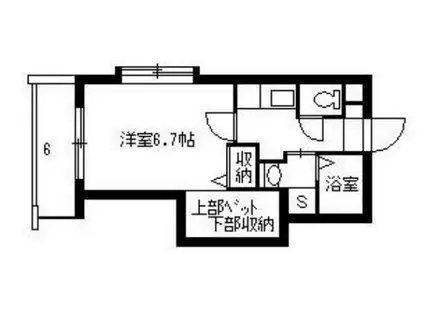 HAPPINESS(1K/1階)の間取り写真