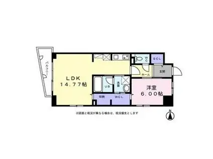 名駅南サクセスVIII(1LDK/4階)の間取り写真