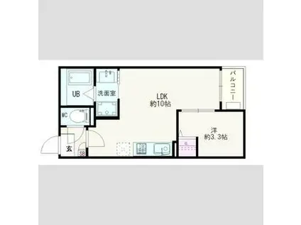 JACK YAKUSHII(1LDK/3階)の間取り写真