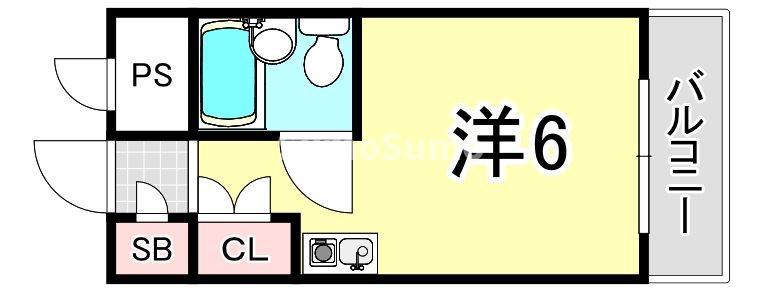 アートンヒュース(ワンルーム/3階)の間取り写真