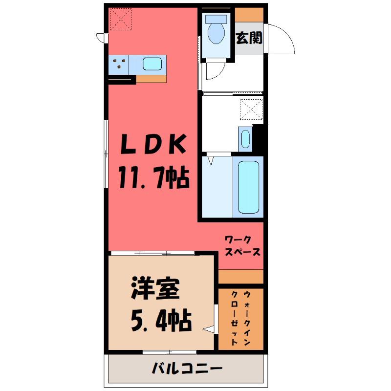 REGALO /(1LDK/1階)の間取り写真