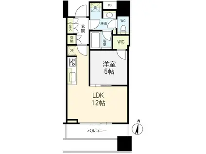 パークコート渋谷 ザ タワー(1LDK/10階)の間取り写真