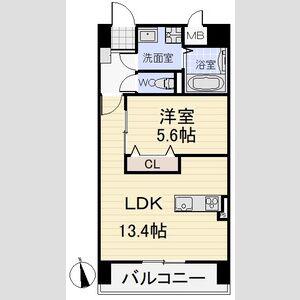 スカーバティー葵(1LDK/1階)の間取り写真