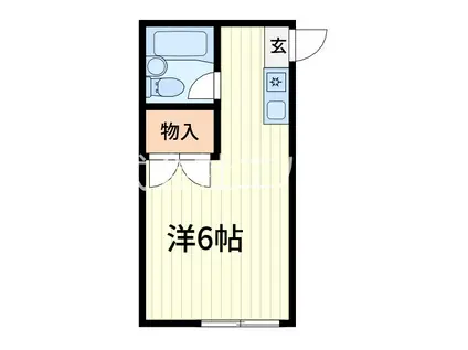 プチフレンズ(ワンルーム/2階)の間取り写真