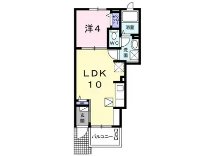 コート・リジエールII-C(1LDK/1階)の間取り写真
