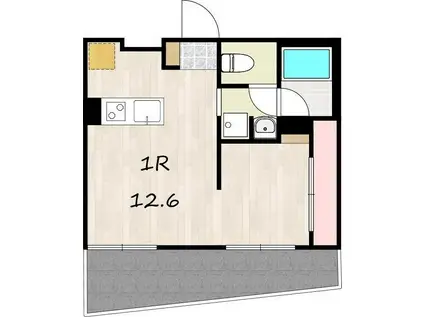 8COURT(ワンルーム/2階)の間取り写真