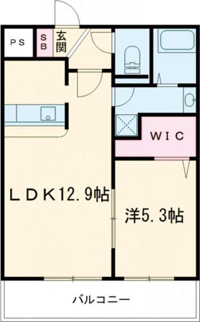 アクアクロス光の森(1LDK/4階)の間取り写真