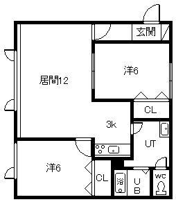 メゾン・ド・CHIBIRU(2LDK/2階)の間取り写真