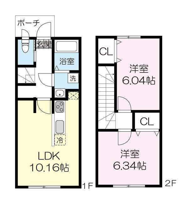 仙台市地下鉄南北線 北仙台駅 徒歩17分 2階建 築6年(2LDK/1階)の間取り写真
