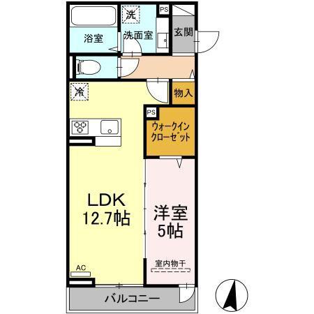 ベルフィーユII(1LDK/3階)の間取り写真