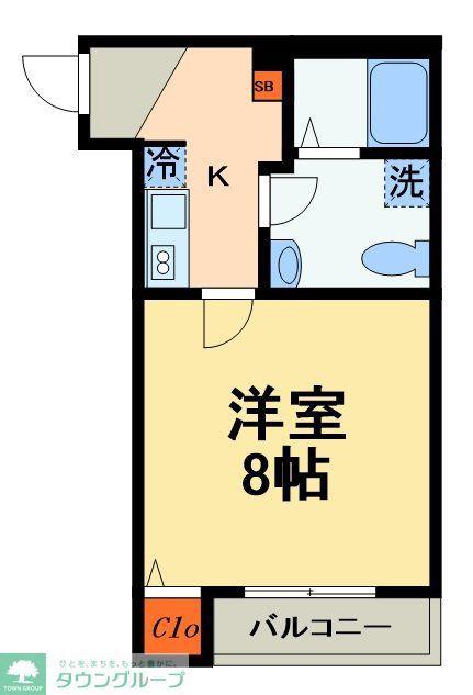 SR北習志野(1K/2階)の間取り写真