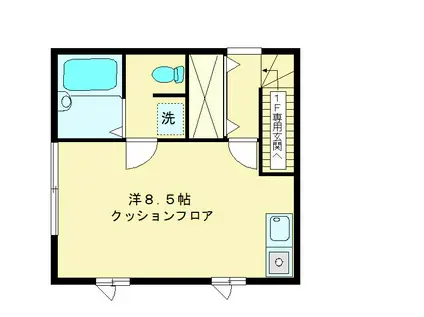 さくらドミトリー(ワンルーム/2階)の間取り写真