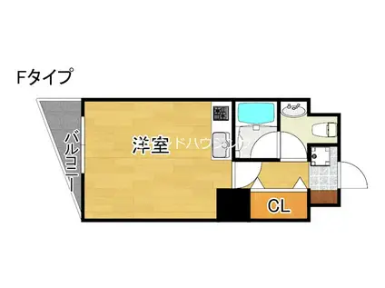 地下鉄四つ橋線 玉出駅 徒歩1分 8階建 築30年(1K/4階)の間取り写真