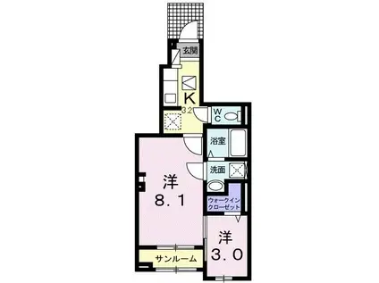 フォローグ バーン III(2K/1階)の間取り写真